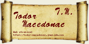 Todor Macedonac vizit kartica